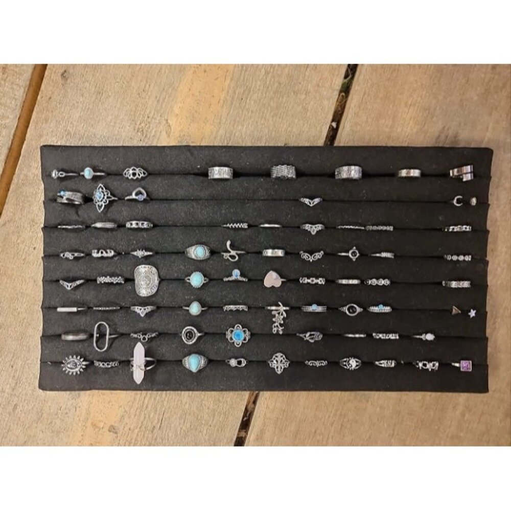 New 82 Pcs Vintage Silver Knuckle Rings Set for Women, Bohemian Stackable Joint
